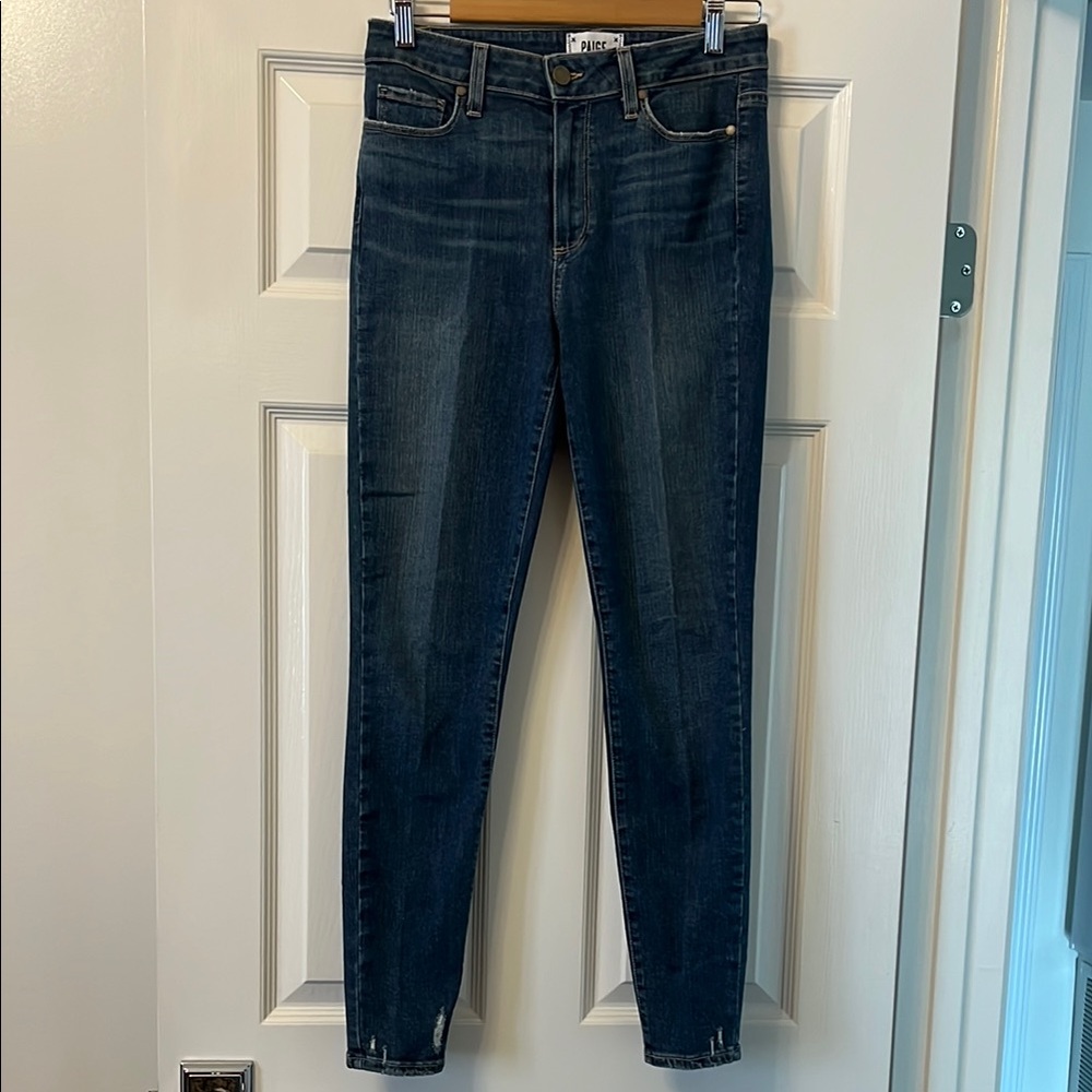 Paige Hoxton Ankle high waist Skinny Jeans medium wash Sz 28